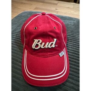 Budweiser Bud NASCAR Racing Cap Hat Red Dale Jr. #8 Chase‎ Authentics